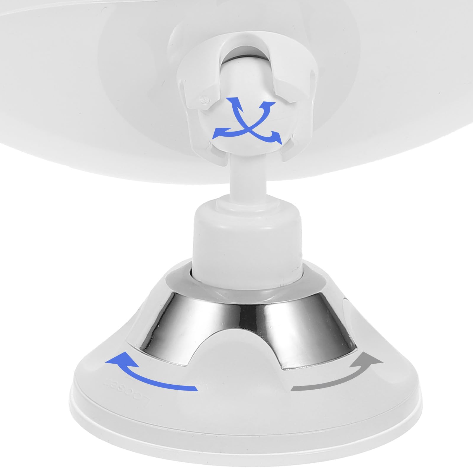 POPETPOP Espejo de Maquillaje LED Luz 10X Aumento Espejo Giratorio 360° Ventosa para Tocador Portátil para Maquillaje y Cuidado Personal
