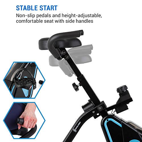 Capital Sports Azura Desk Bike hometrainer, X-Bike/cardiotrainer/cardiofiets/thuiskantoor, vliegwielmassa: 7,5 kg, MagResist: magnetische weerstand (8 niveaus), comfortabele zitgrepen, tafelconsole - Afbeelding 4