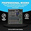 Mackie ProFX10v3+ 10-Channel Mixer with Effects and Bluetooth Bundle with 4 XLR Cables and Closed-Back Studio Mixing Headphones.