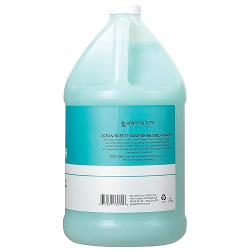 Miniatura 2 de Ginger Lily Farms Club & Fitness - Gel de baño y ducha nutritivo, 100% vegano y libre de crueldad, para hombres y mujeres, aroma Ocean Breeze,