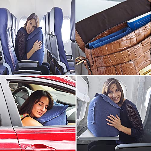 Almohada inflable de PVC portátil para viaje miniatura 3