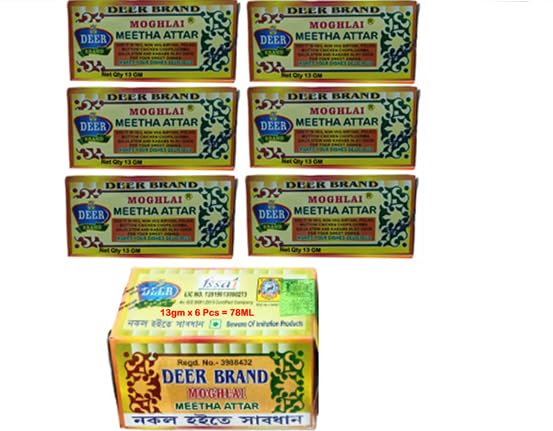DEER BRAND Mughlai Meetha Attar 13gms Pack of 6 Biryani Mughlai Mitha Essence Biriyani Used in Sweet & Rices Dishes