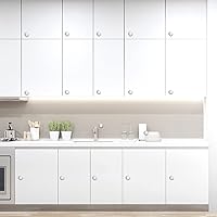 Vista 6 de Pomos de cerámica blanca para gabinetes de cocina, paquete de 12 pomos redondos vintage para cajones de aparador, pomos con tornillos para armario