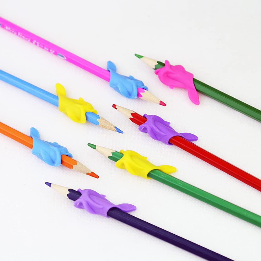 24 Impugnature Per Penna E Matita In Silicone | Correttore Postura Scrittura Per Bambini, Studenti E Adulti | Destri E Mancini