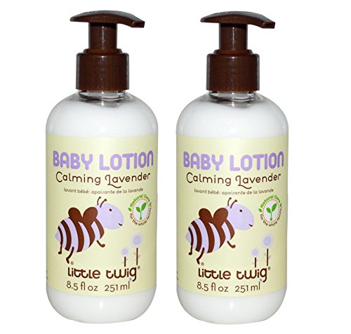 Little Twig Calming Lavender Baby Lotion (Pack of 2) with Vitamin E, Sunflower Seed Oil, Cucumber Fruit Extract and Jojoba, 8.5 fl. oz.
