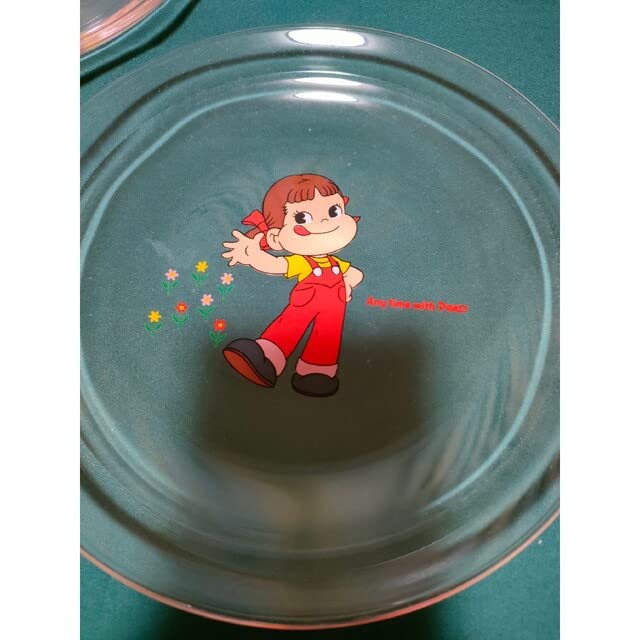 ペコちゃん 昭和レトロ 当選品 ガラスのお皿5枚セット ペコちゃん 昭和
