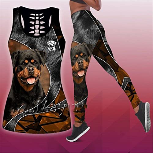 Legging débardeur bouledogue français 3D confortable et extensible