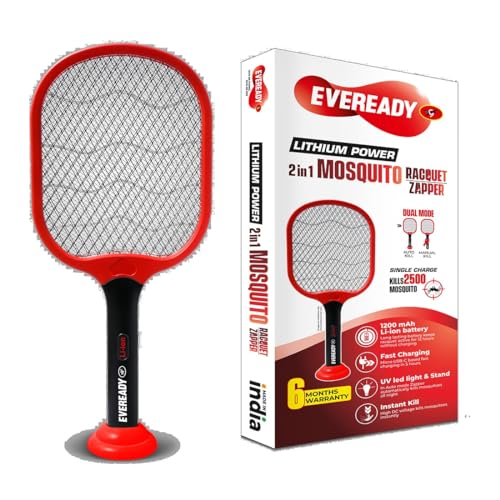 See full amazon price history chart for Eveready 2in1 Mosquito Racquet | Lithium Powered| 1200mAh|Fast Charging USB - C | UV LED Light and Stand | Made in India Eveready 2in1 Mosquito Racquet | Lithium Powered| 1200mAh|Fast Charging USB - C | UV LED Light and Stand | Made in India (B0D2N5TDXK) Amazon Price History, Amazon Price Tracker