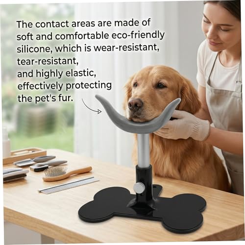 Support d'élevage pour chiens silicone gris réglable hauteur bain