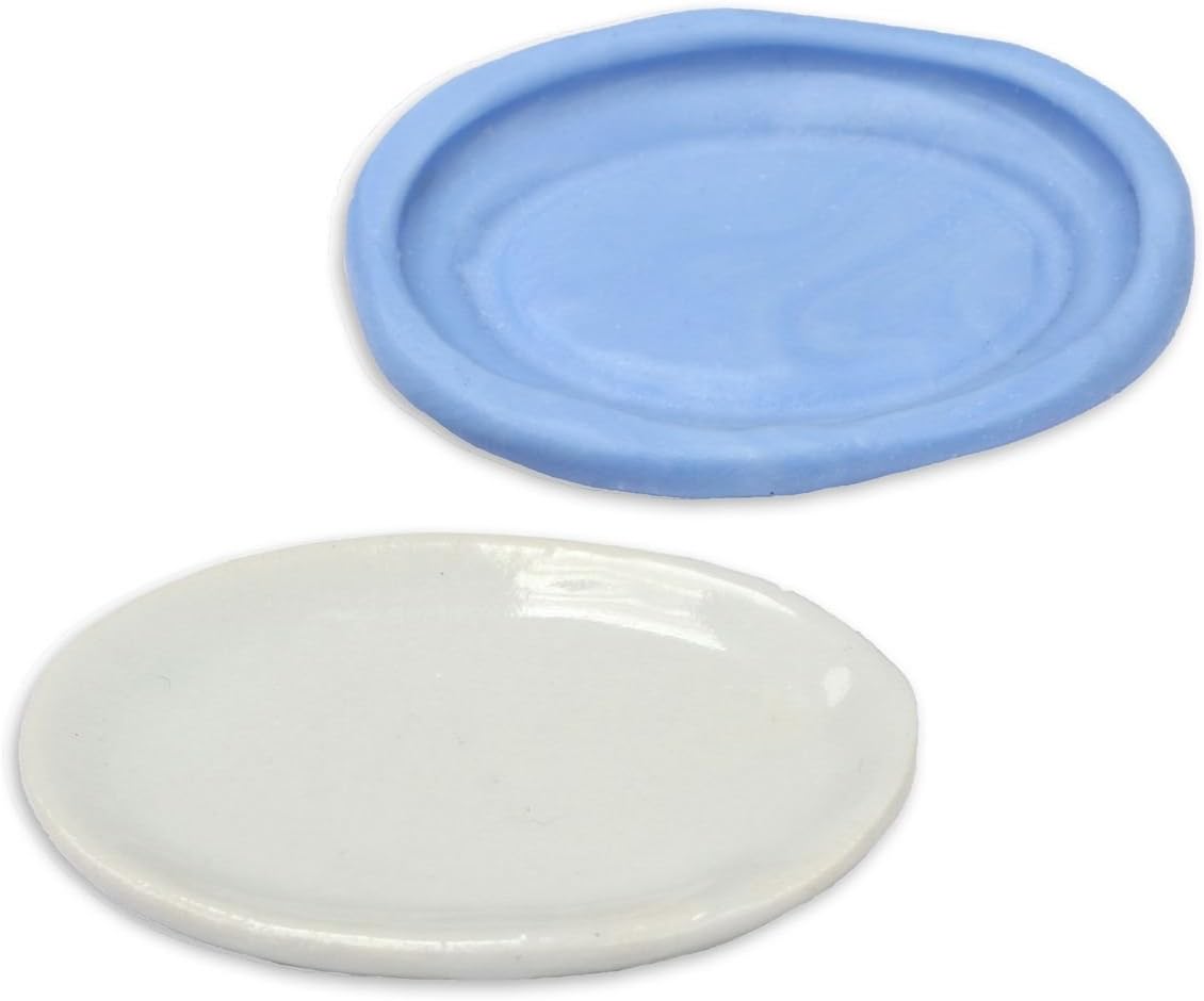 MyTinyWorld Dolls House Miniature Reusable Oval Plate Silicone Mould