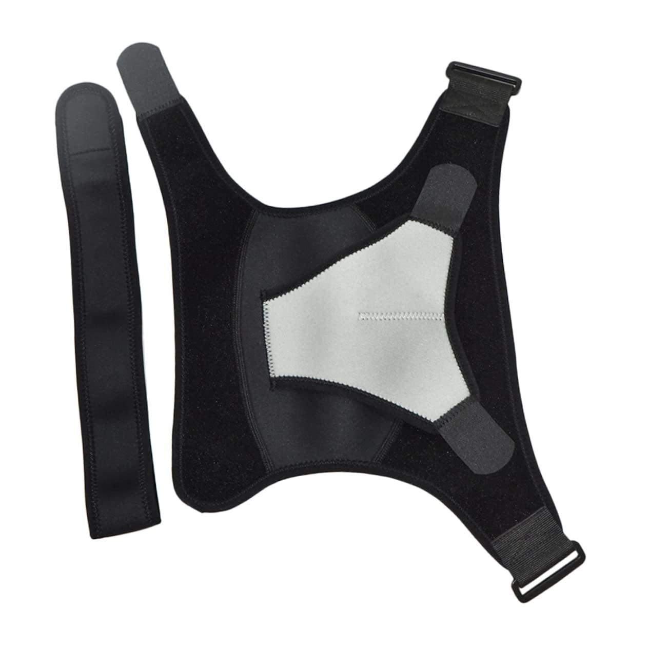 Gogogmee Shoulder Support Strap Breathable Sports Shoulder Guard Black Shoulder Brace Injury Prevention