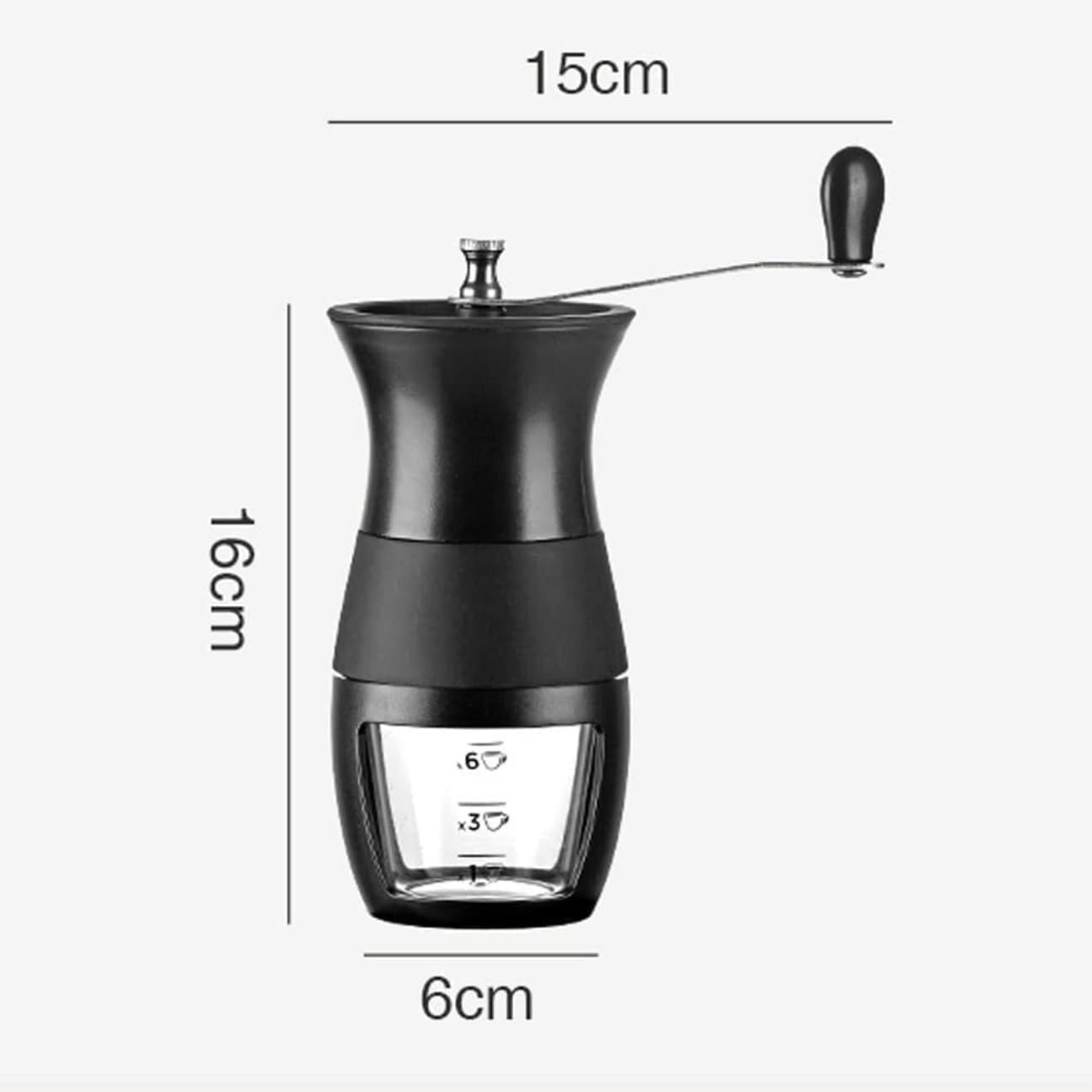 Molinillo de café,Molinillo de café Manual, Molinillo de café Manual con muelas de cerámica, Molinillo de café Manual de Grosor Ajustable for el hogar y for Viajes