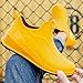 SPKFHD Men's fashionable rain boots - thick-soled, short boots with PVC upper - comfortable and lightweight - suitable for outdoor use or daily wear (yellow,10)