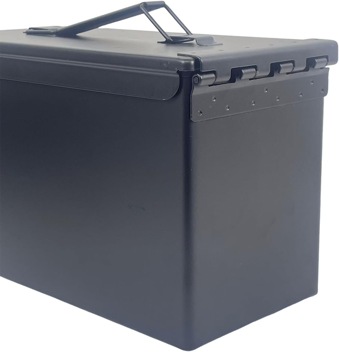 50 Cal Metal Ammo Storage Water Resistant, Boxes can, Matt Black