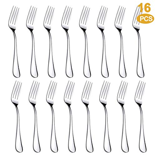 Massugar 16-Piece Dinner Forks & 16-Piece Dinner Spoons Silverware Set, 18/10 Stainless Steel Silverware Forks Silverware Spoons For Home, Kitchen, Restaurant #TOP1