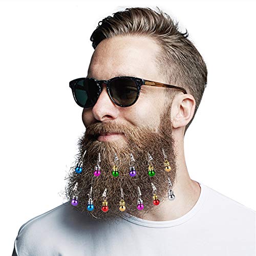 Faburo 16 Pz Adornos para Barbas, con 4 Campanas Vibrantes para navideñas...