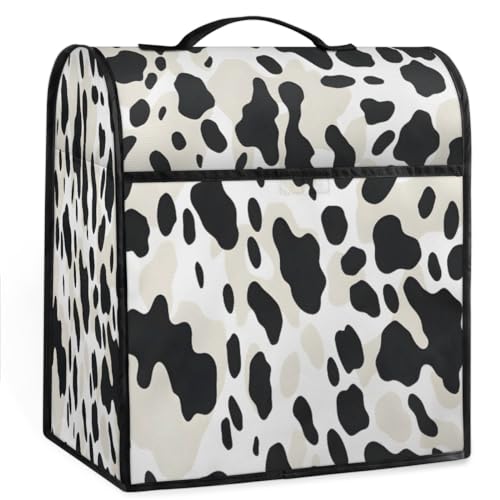 Coffee Maker Cover Cow Pattern Animal Kitchen Appliance Covers Small Appliance Covers Blender Cover Juicer Cover Dust Covers for Kitchen Appliances with Top Handle and Pockets,Washable,B842