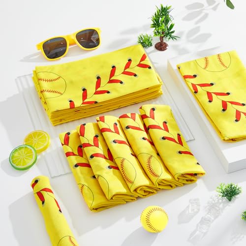 Image of 30Pcs Softball Cooling Towels for Neck and Face 40 x 12 Inch Softball Sports Team Gifts Workout Ice Towel for Gym Sweat Microfiber Breathable Chilly Bulk Neck Wraps for Athletes Camping Travel Outdoor
