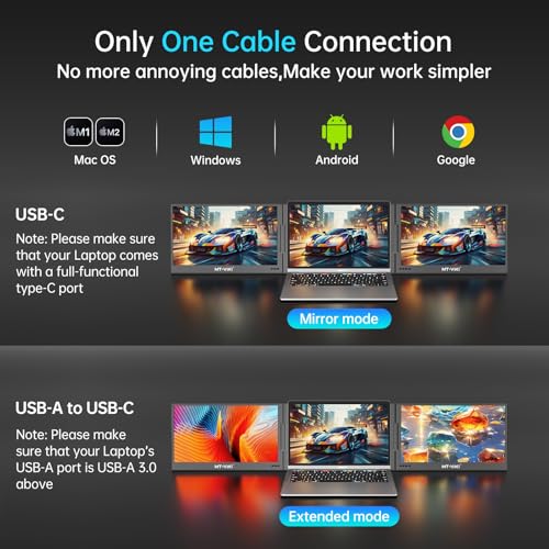 MT-VIKI 15.6インチ ノートパソコン用 デュアルモニター 拡張スクリーン Z80A の商品画像 5