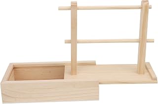 Double Layer Portable Wooden Yarn Storage Rack with Drawer Stylish Crochet Knitting Yarn Holder for Crafters Sewing and DIY Projects