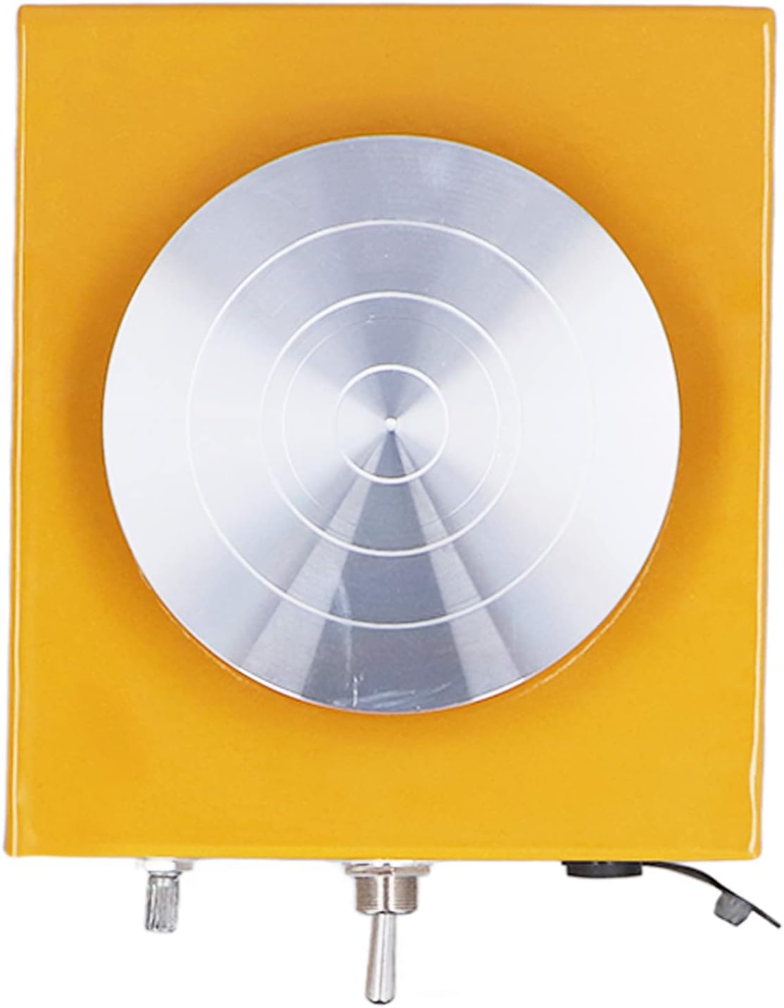 Mini Pottery Wheel Machine, Rustproof Turntable Small Miniature Mini Pottery Wheel Sculpting Wheel Basin Style Design for School Teaching US Plug