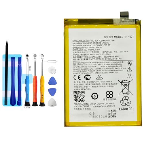 Vvuilsty NH50 Replacement Battery for Moto G22, Moto E13 XT2345,Moto G 5G 2023,Rechargeable 0 Cycle Battery Compatible with Moto G22, Moto E13 XT2345,Moto G 5G 2023 E32S G13 with Repair Tool Kits