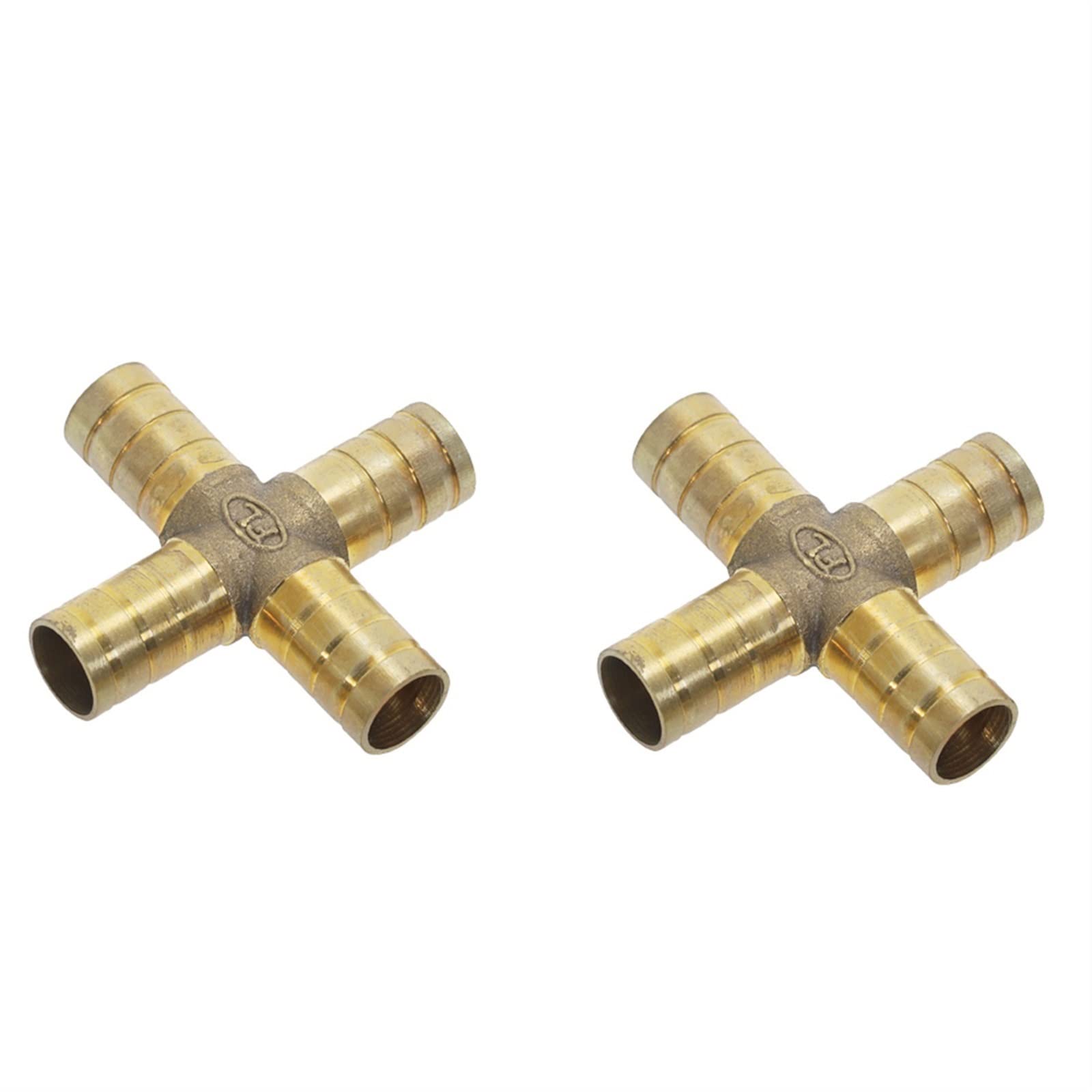 Gjghklhl 4Way 2Pcs Brass Splicer Pipe Fitting T X Y U Type Hose Barb Copper Barbed Connector Joint Coupler Adapter(,6Mm Barb)