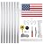 Voilamart 20 FT Sectional Flag Pole Heavy Duty Aluminum Flag Poles Outside In Ground with 3'*5' American Flag and Gold Ball for Residential or Commercial Use