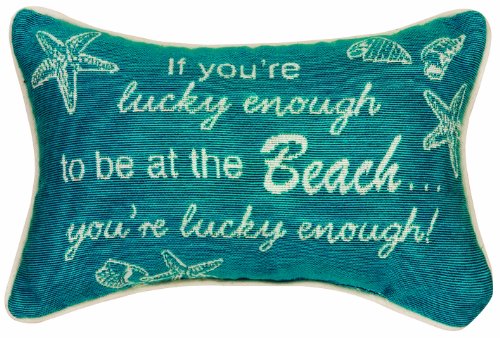 Manual 12.5 x 8.5-Inch Decorative Throw Pillow, If You're Lucky Enough