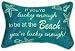 Manual 12.5 x 8.5-Inch Decorative Throw Pillow, If You're Lucky Enough