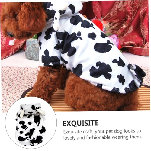 Disfraz de Vaca para Perro Talla L Ropa Suave Halloween miniatura 6