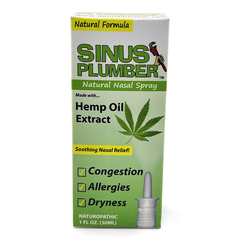 Sinus Plumber Sea Salt Nasal Spray with Hemp Oil Extract, Relieves Congestion, Allergies, Dryness, 1 fl oz — Amazon image 8