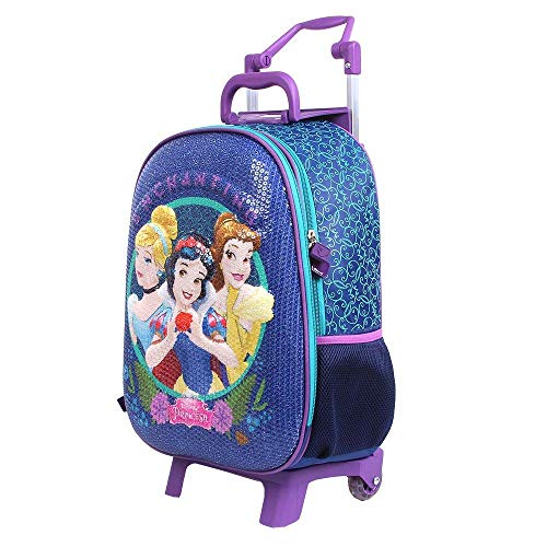 Mochilete G 3d com Lantejoulas Princesas Disney - Dermiwil