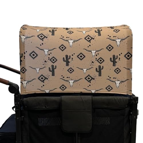 Image of The Blessed Mama Co - Wagon Stroller Canopy Accessories, Adjustable Stroller Cover with Sun Shield, Western, 4 Seater, 51 x 38 x 0.5 inches