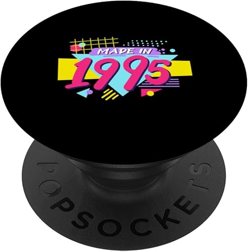 Miniatura 6 de Made in 1995 90s Nostalgia Retro Vintage 1990s 29th Birthday PopSockets MagSafe PopGrip for iPhone