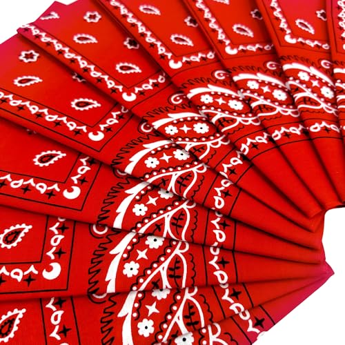 Image of Vamqor 100% Cotton 10 Pack Fine Bandanas