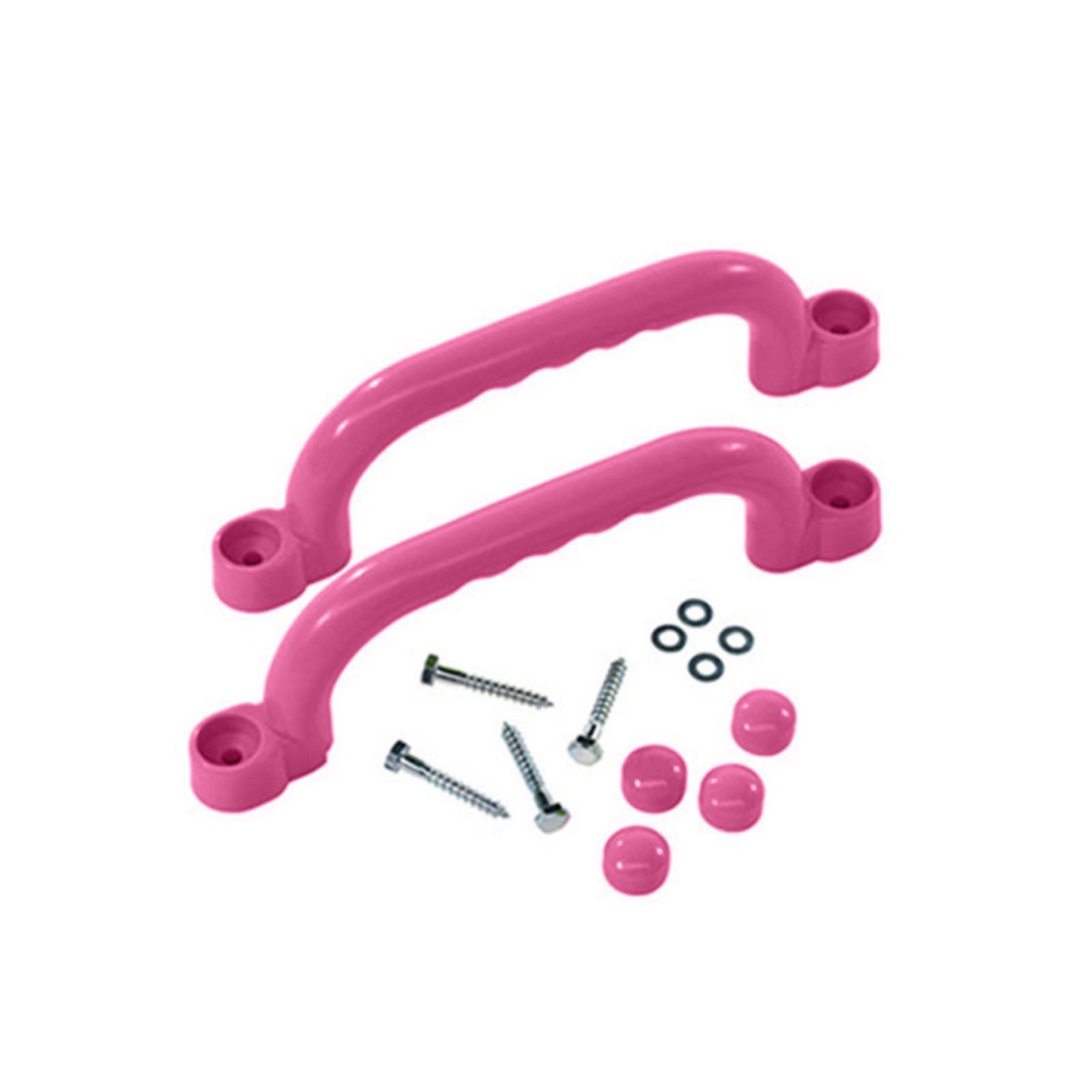 2 Pieces Polished Edges Climbing Frame Handles Kids Climbing Handle Sturdy Construction Playset Grab Handle Heavy Duty for Toddlers, Outdoor, Pink-image-36