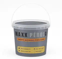 Efeito Cimento Queimado Perolizado 2Kg Massa Efeito Aveludado (Cinza Grafite)