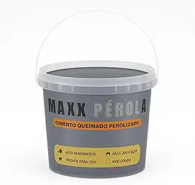 Efeito Cimento Queimado Perolizado 2Kg Massa Efeito Aveludado (Cinza Grafite)