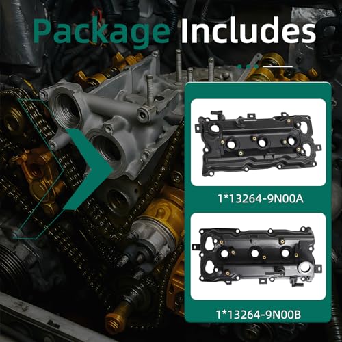 Image of Valve Covers with Gasket & Bolts Fit for Nissan Altima 2015-2018, for Maxima 2009-2020, for Pathfinder 2015-2016, for Murano 2015-2020, for Infiniti QX60 Replace 13264-9N00A 13264-9N00B