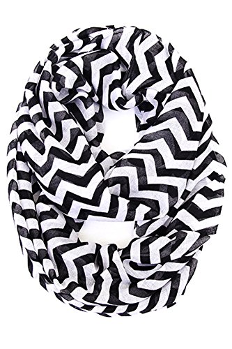ScarvesMe Pop Fashion Women's Soft Striped Chevron Print Pattern Infinity Scarf3