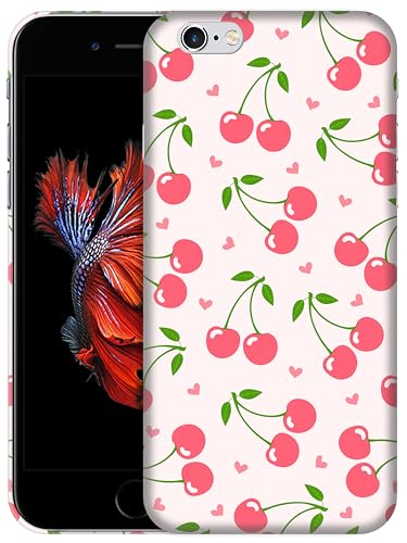 SuzaCase for iPhone 6 Plus / 6s Plus, iPhone 6 Plus / 6s Plus Case - Cherry Pink Pattern design Printed Cute, Sleek Durable Hardshell Designer Phone Case/Cover for iPhone 6 Plus / 6s Plus