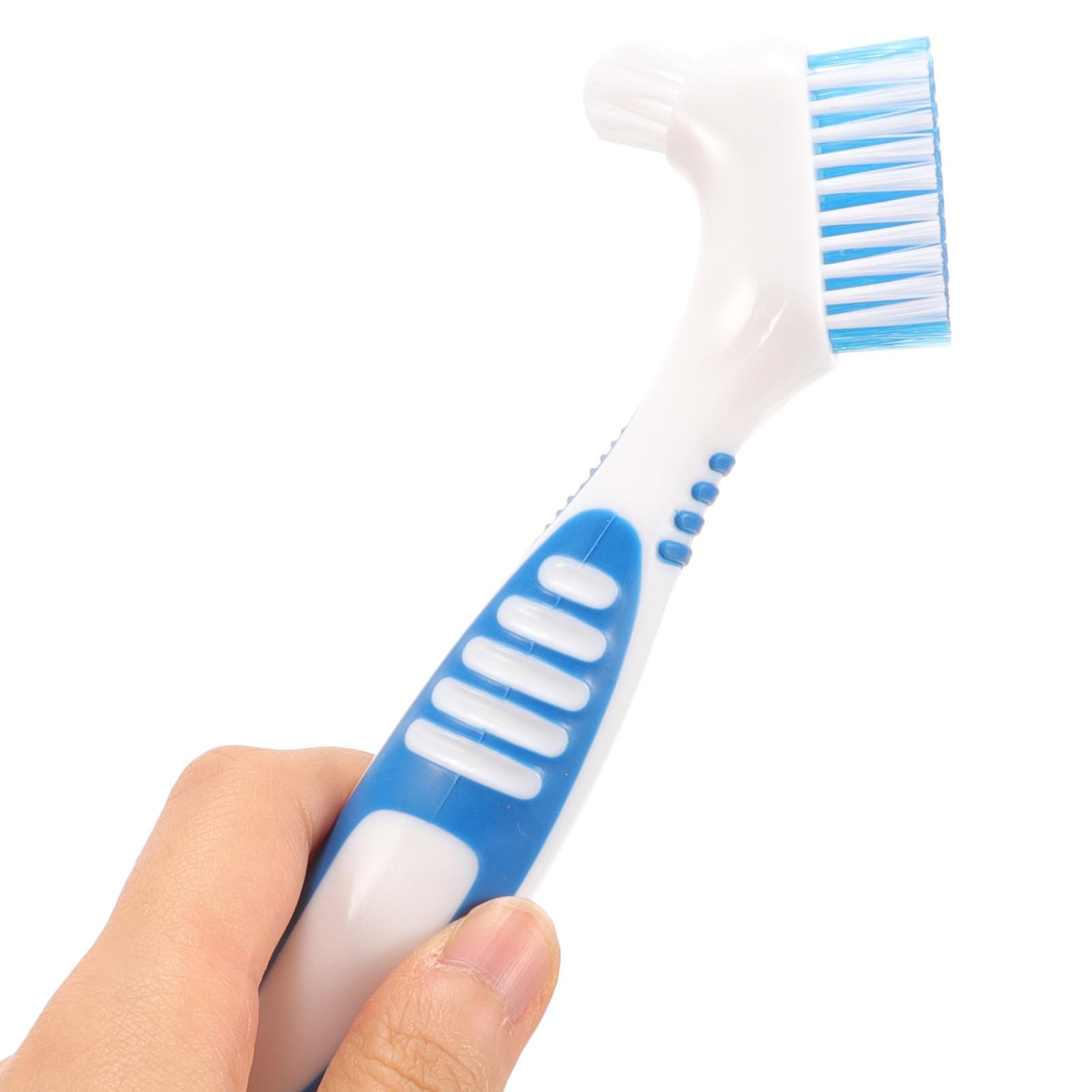 Generic Set da 2 Spazzolini Portatili per Protesi Dentarie Custodia Rigida, Doppia Faccia Setole Dure per Pulizia, Accessorio Pratico per Igiene Orale Domestica da Viaggio