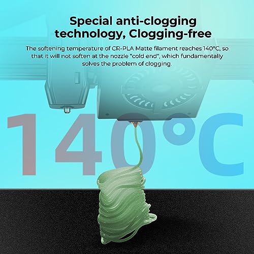 Image of Creality PLA Matte 3D Printer Filament 1.75mm, Matte PLA 1kg Spool (2.2lbs), Dimensional Accuracy + /- 0.02 mm, Fits for Most FDM 3D Printers (Matte Black)