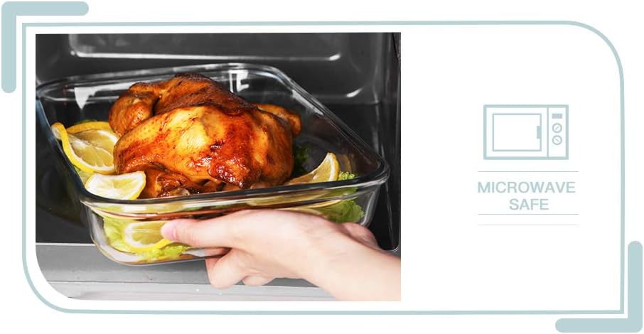 Doonmi- 4 Pack Classic Glass Baking Dish with Red Lid（1 Quart,1.6 Quart, 2.2 Quart and 3 Quart）, Freezer-to-Oven Safe Baking Dishes, BPA-Free Lids, Perfect for Cooking, Cake Dinner, Food Storage, Banquet and Daily Use.: Home & Kitchen