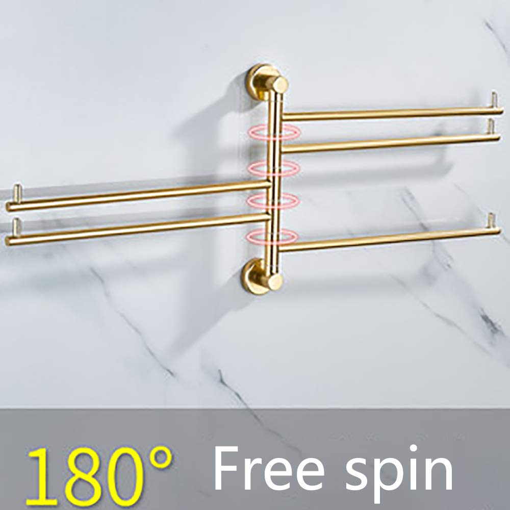 LYGXWJFC Toallero Giratorio de Aluminio Espacial – Toallero de Pared de 5 Varillas para baño y Cocina – Toallero Elegante y versátil con Opciones de fácil instalación