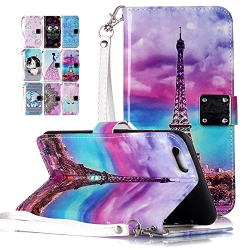 KM-Panda - Funda con Tapa para Samsung Galaxy A30 y A20 (Piel sintética, Tarjetero), diseño de la Torre Eiffel París