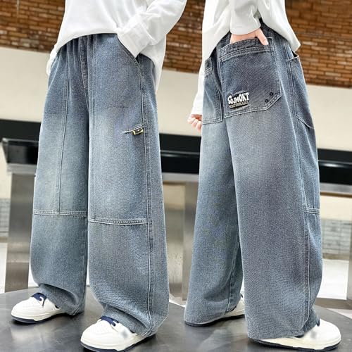 Jean décontracté garçon avec jambes larges en coton - 2