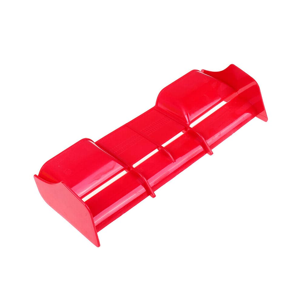NORMICHIC RC Competition-Class Tail Wing For 1/8 Scale Nitro Electric Powered Off-Road Racing Buggy Truck, RC Frame Tail Wing Upgrade Part (Red)