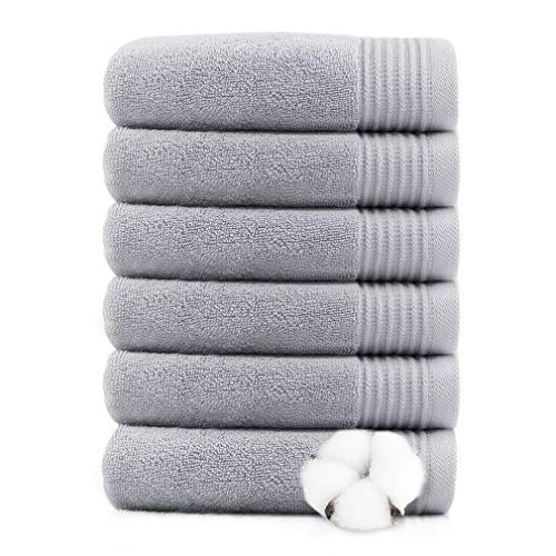 VANZAVANZU 6 Pack Hand Towels for Bathroom Premium Hand Towels Set (13×29 in) Ultra Soft and Highly Absorbent Bathroom Hand Towels Upgraded (Baby Lavender)